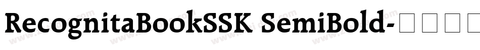 RecognitaBookSSK SemiBold字体转换